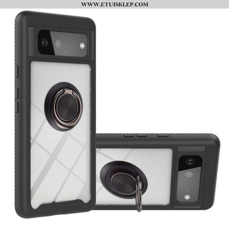 Futerały do Google Pixel 6 Hybrydowe Ścięte Krawędzie Z Pierścieniem